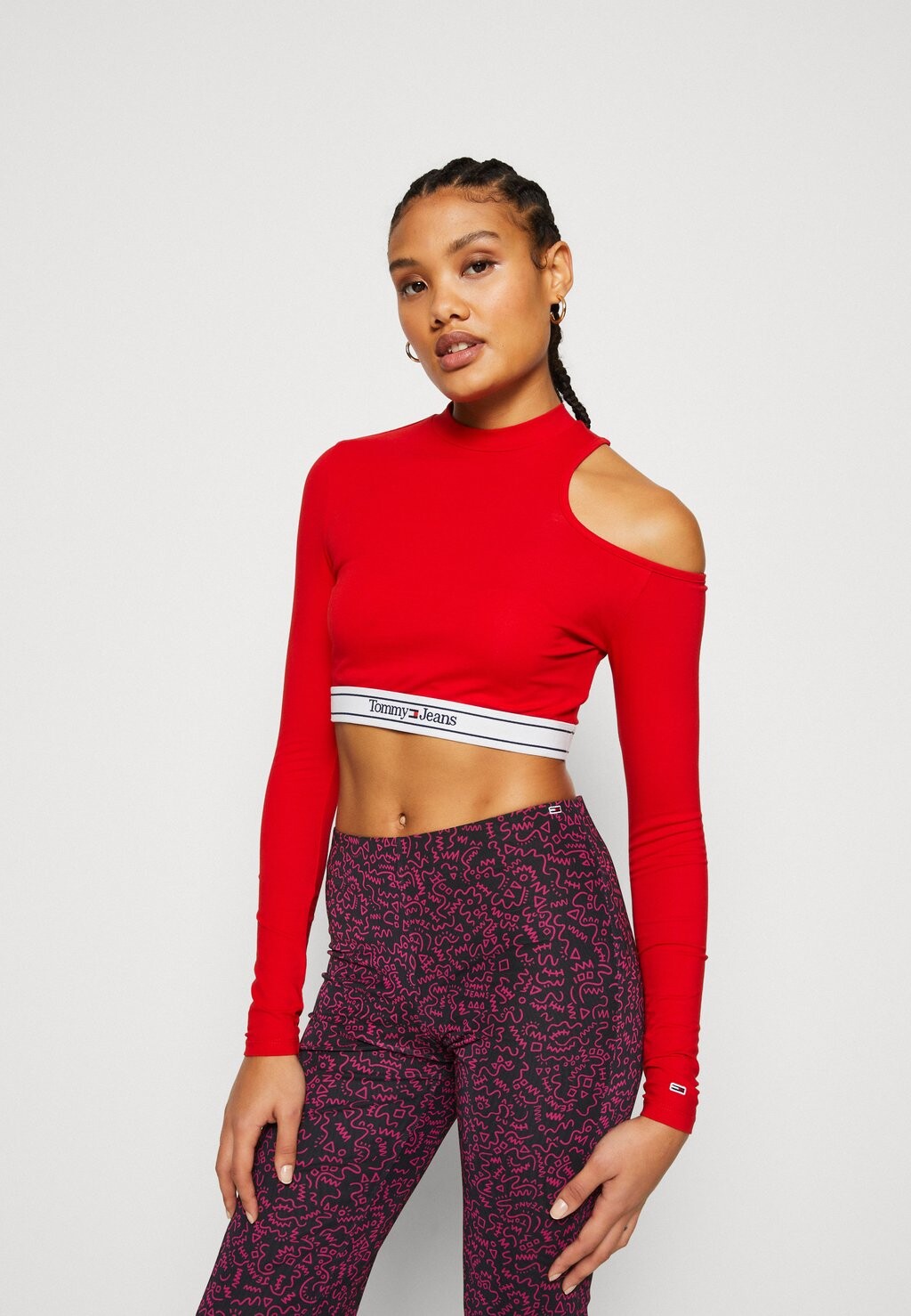

Рубашка с длинным рукавом Tommy Jeans, темно-малиновый