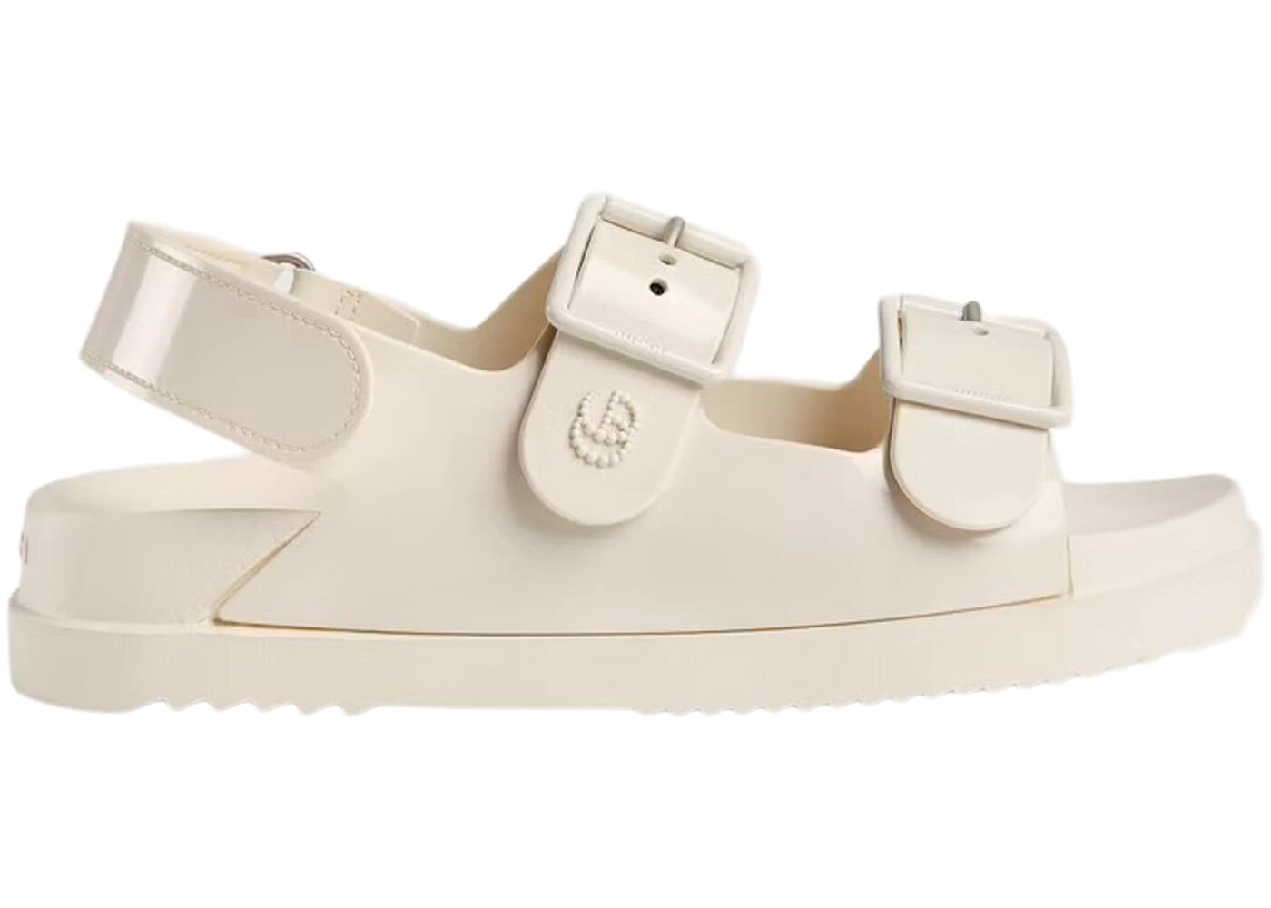 

Сандалии Gucci Mini Double G Off-White Rubber, белый