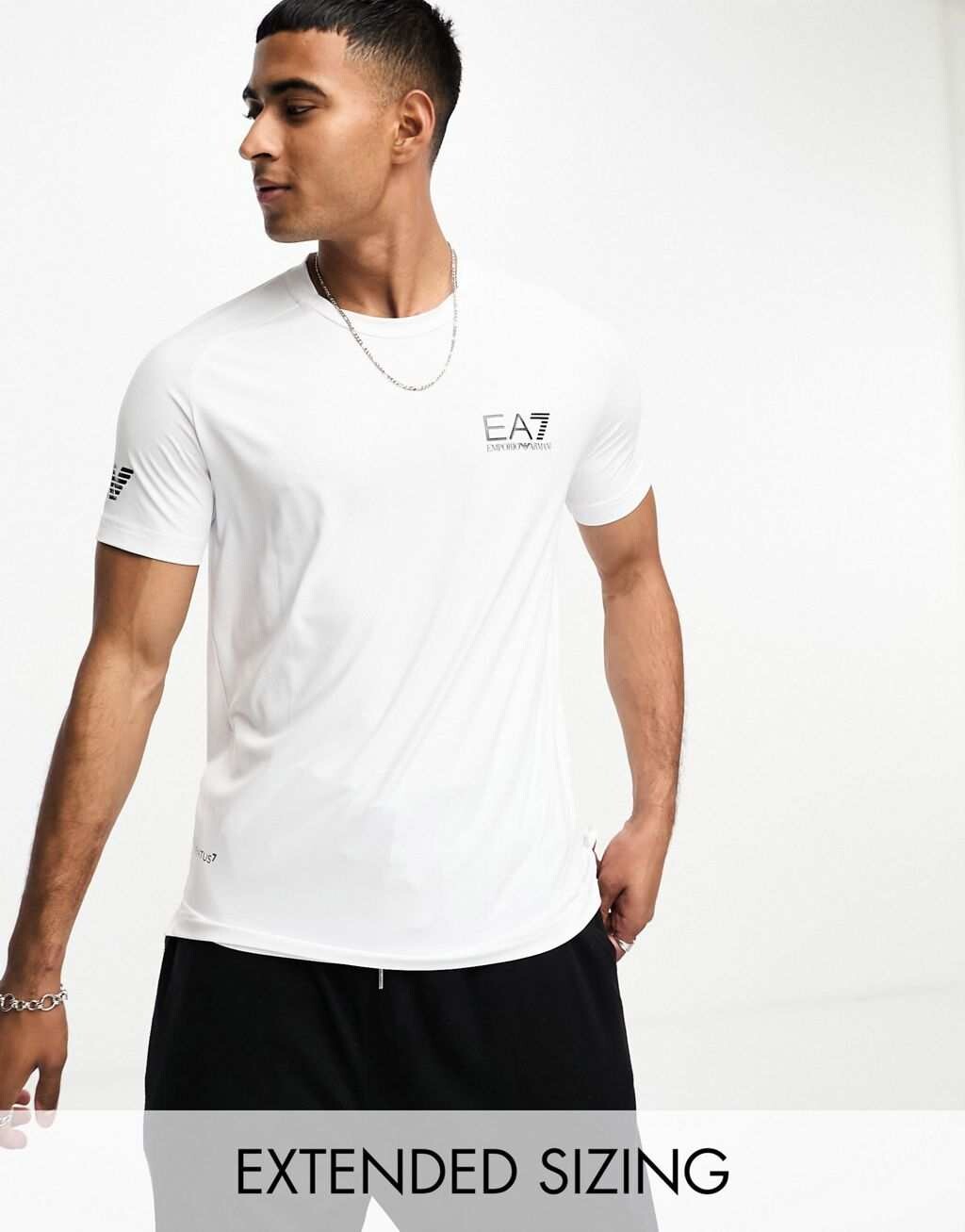 

Белая футболка с логотипом EA7 activewear, Белый