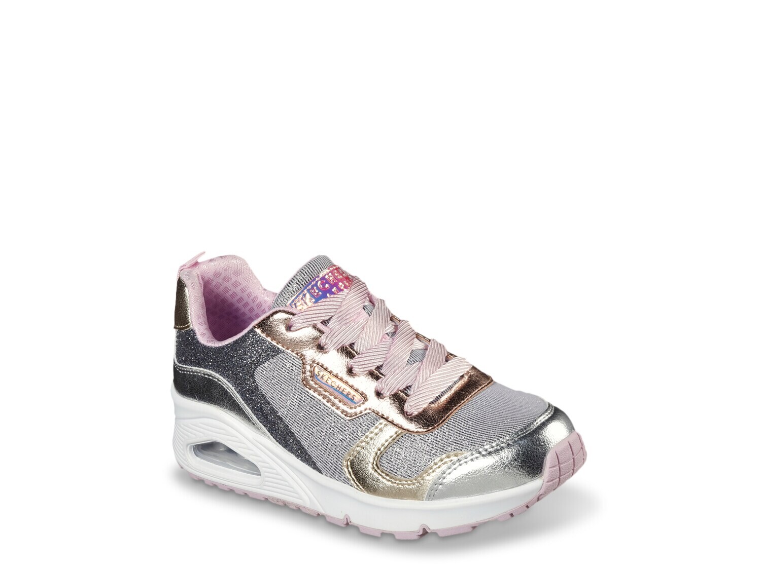 

Кроссовки детские Skechers Uno Metallic Remix, серебряный