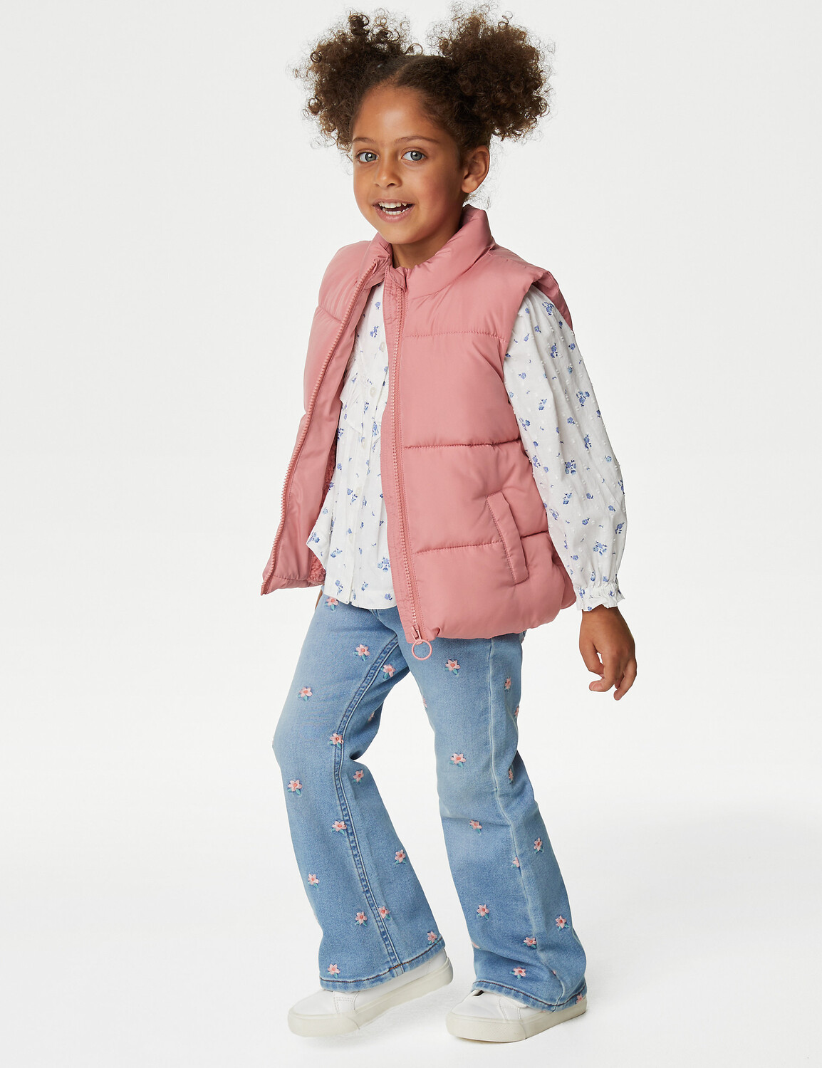 

Утепленный жилет Stormwear (2–8 лет) Marks & Spencer, розовый