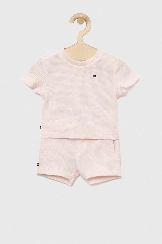 

Хлопковый детский комплект Tommy Hilfiger, розовый