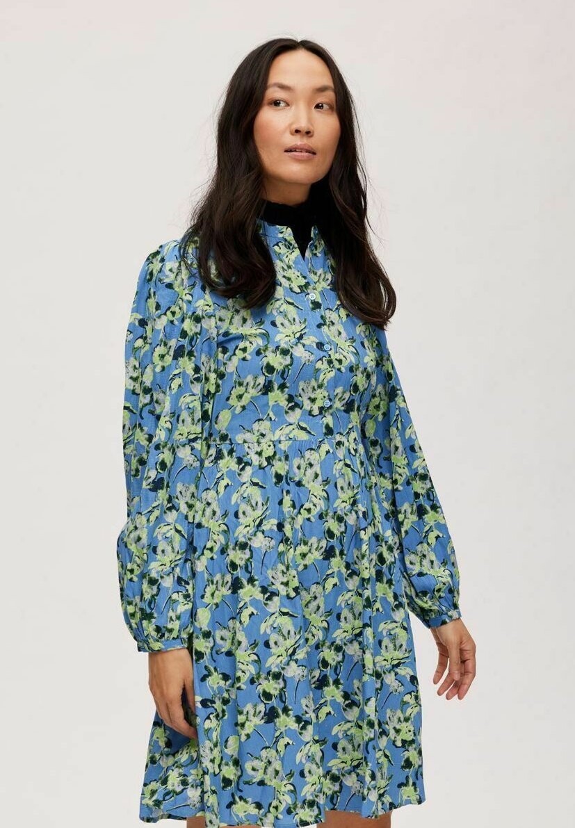 

Классическая рубашка Selected Femme MINI GEBLÜMTES, цвет ultramarine