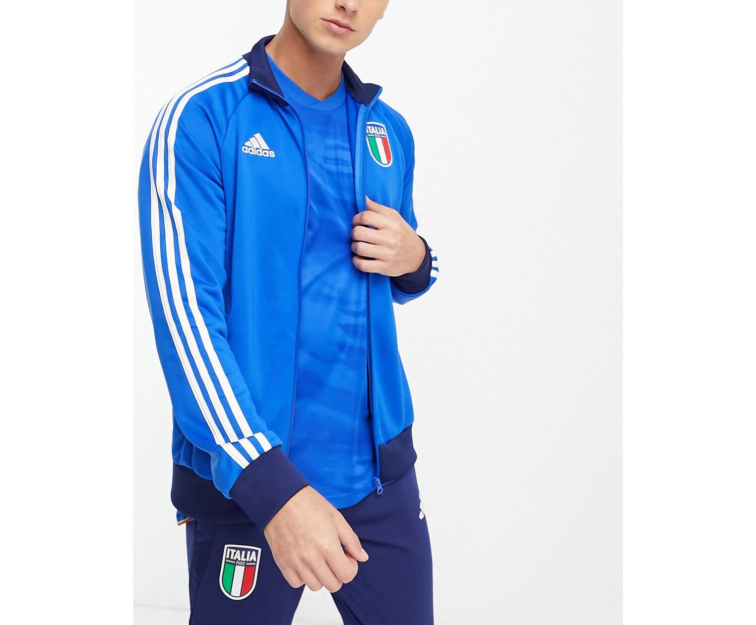 

Синий спортивный топ adidas Football Italy DNA adidas performance