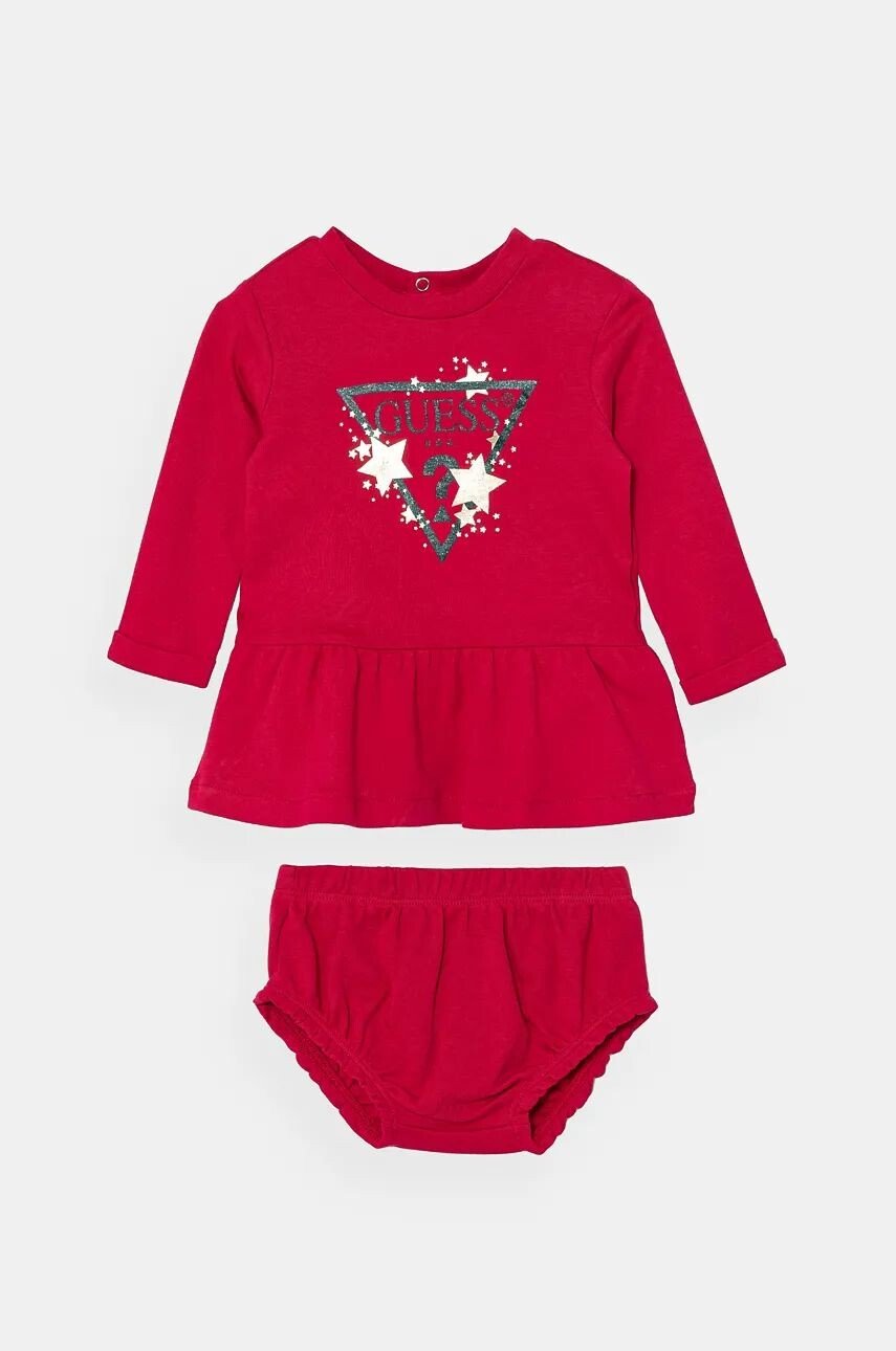 

Платье Guess из хлопка для девочки, розовый