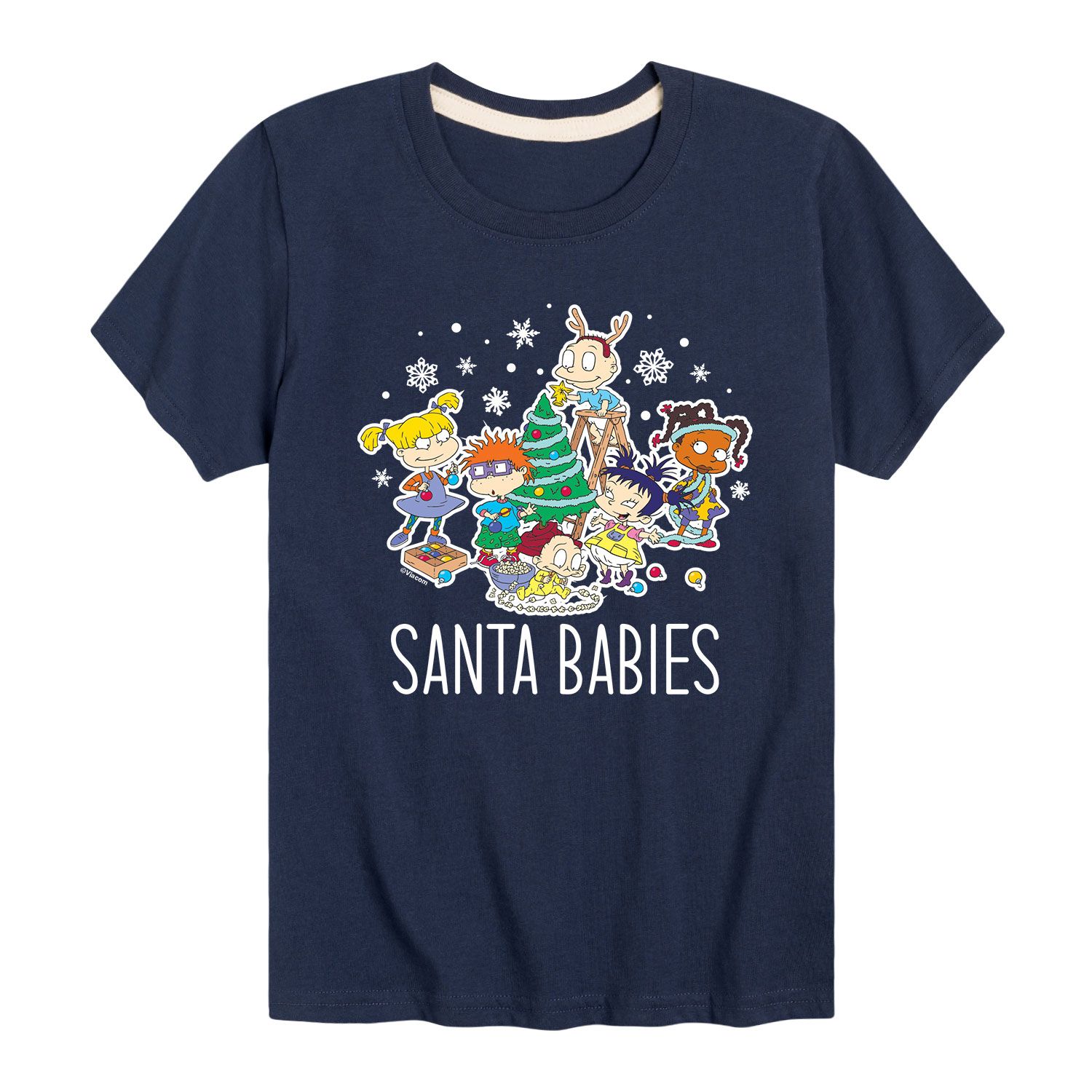 

Футболка с рисунком Rugrats Santa Babies для мальчиков 8–20 лет Licensed Character, синий