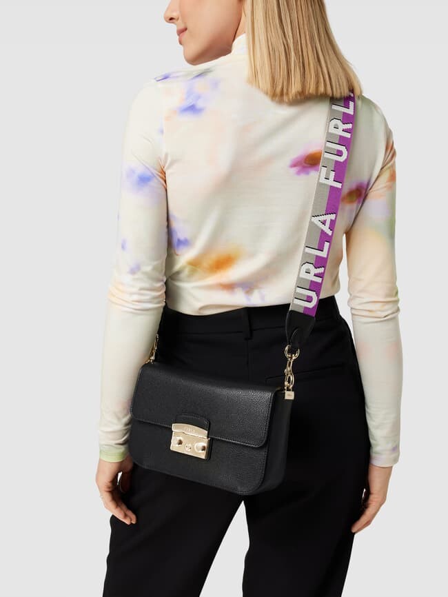 

Сумка через плечо с лейблом, модель "МЕТРОПОЛИС" Furla, черный