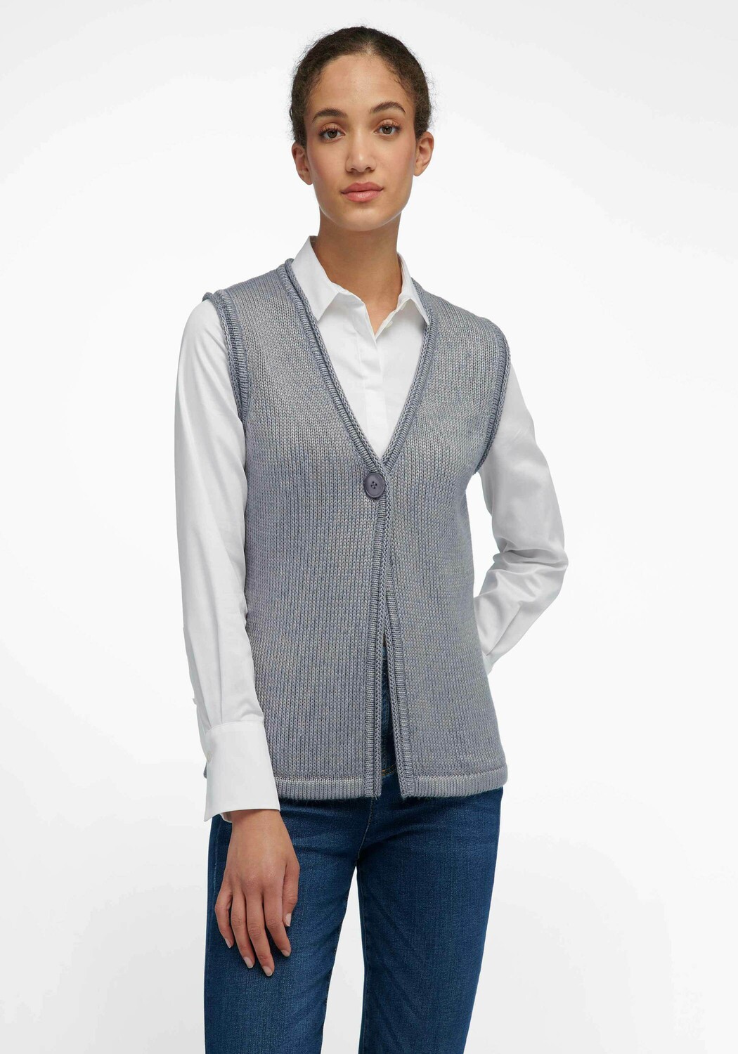 

Утепленный жилет PETER HAHN Strick viscose, светло серый