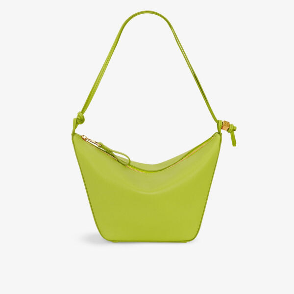 

Сумка-Хобо из кожи Hammock hobo mini через плечо Loewe, зеленый