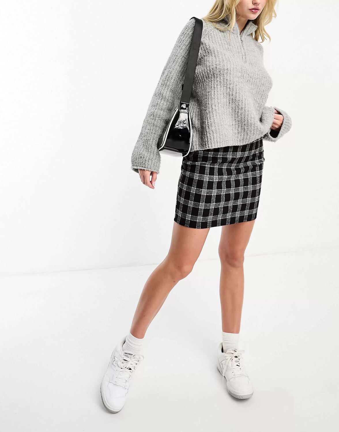 

Мини-облегающая юбка New Look в черную клетку