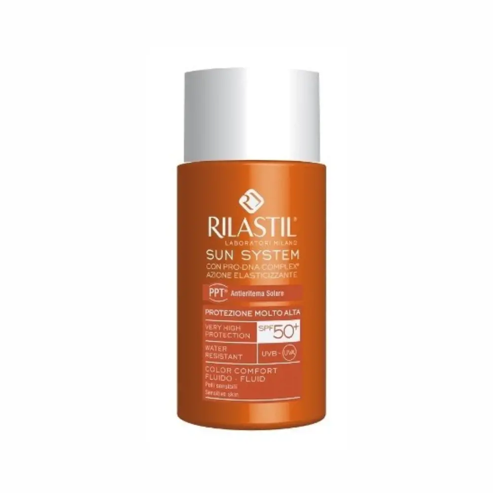 

Солнцезащитный крем Sun System Spf 50+ Comfort Con Color Rilastil, 50 мл