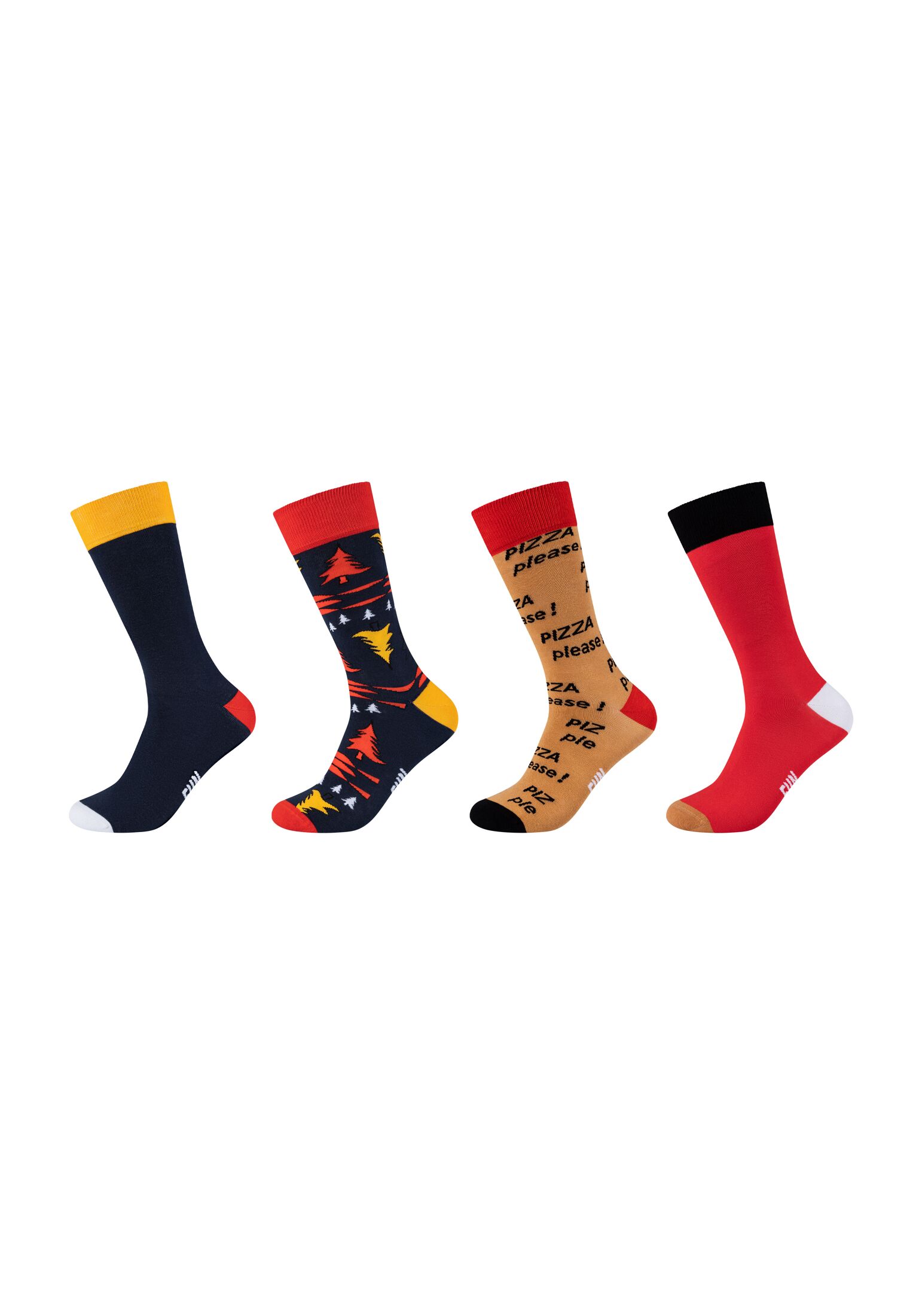 Носки Fun Socks 4 шт graphics, цвет jester red