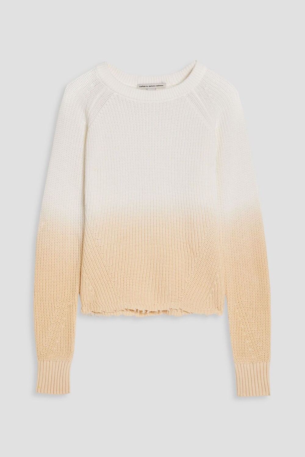 

Свитер из хлопка в рубчик Dégradé Cotton By Autumn Cashmere, белый