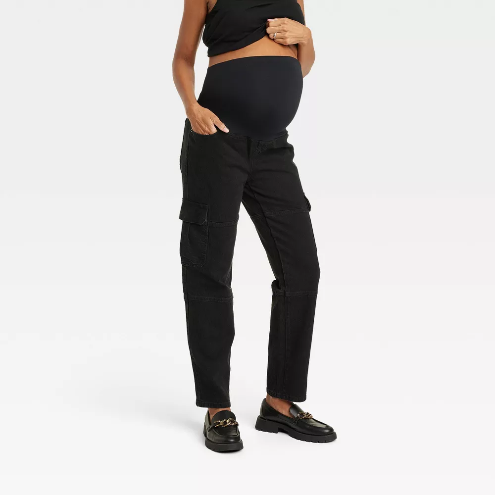 

Прямые джинсы для беременных в стиле 90-х Over Belly - Isabel Maternity от Ingrid & Isabel Isabel Maternity by Ingrid & Isabel, цвет Black