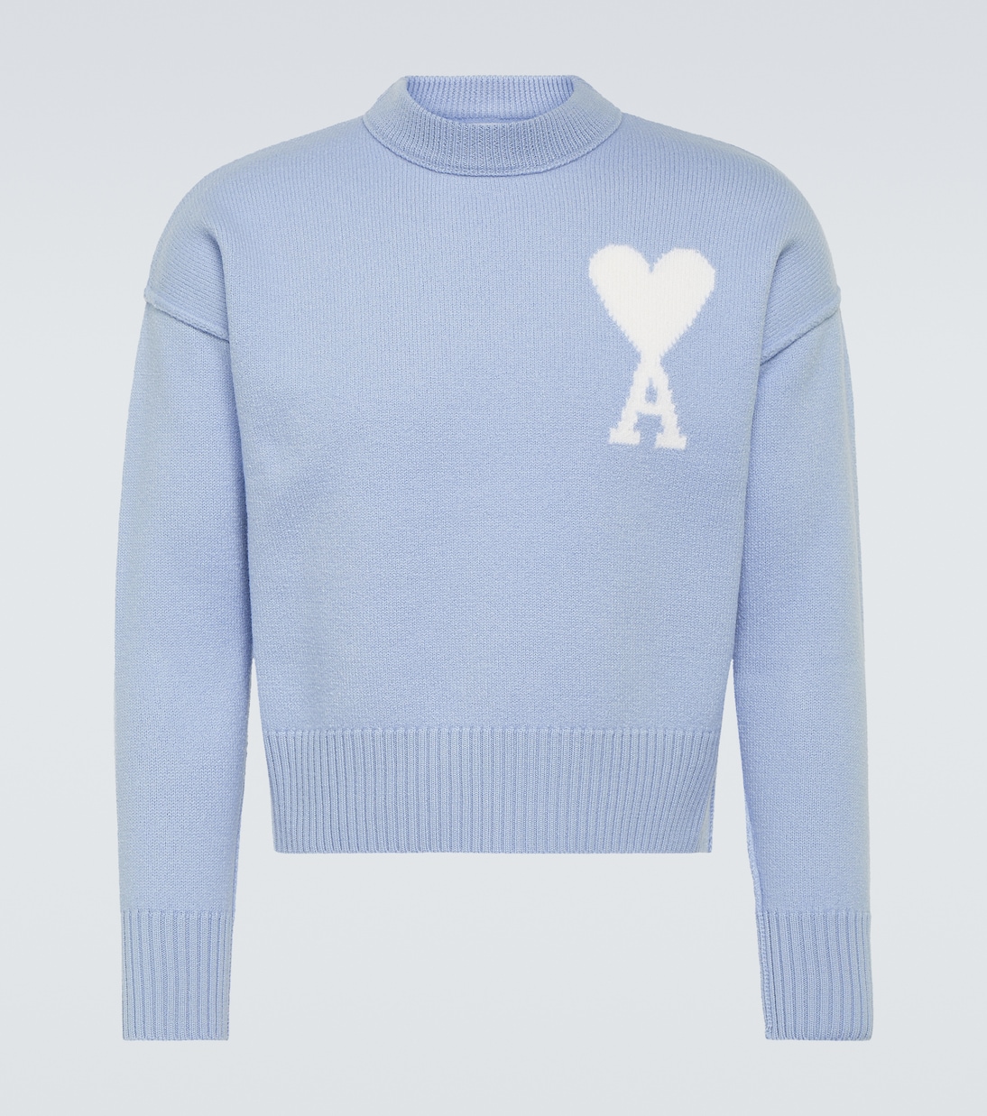 Шерстяной свитер ami de cœur Ami Paris, синий цена и фото