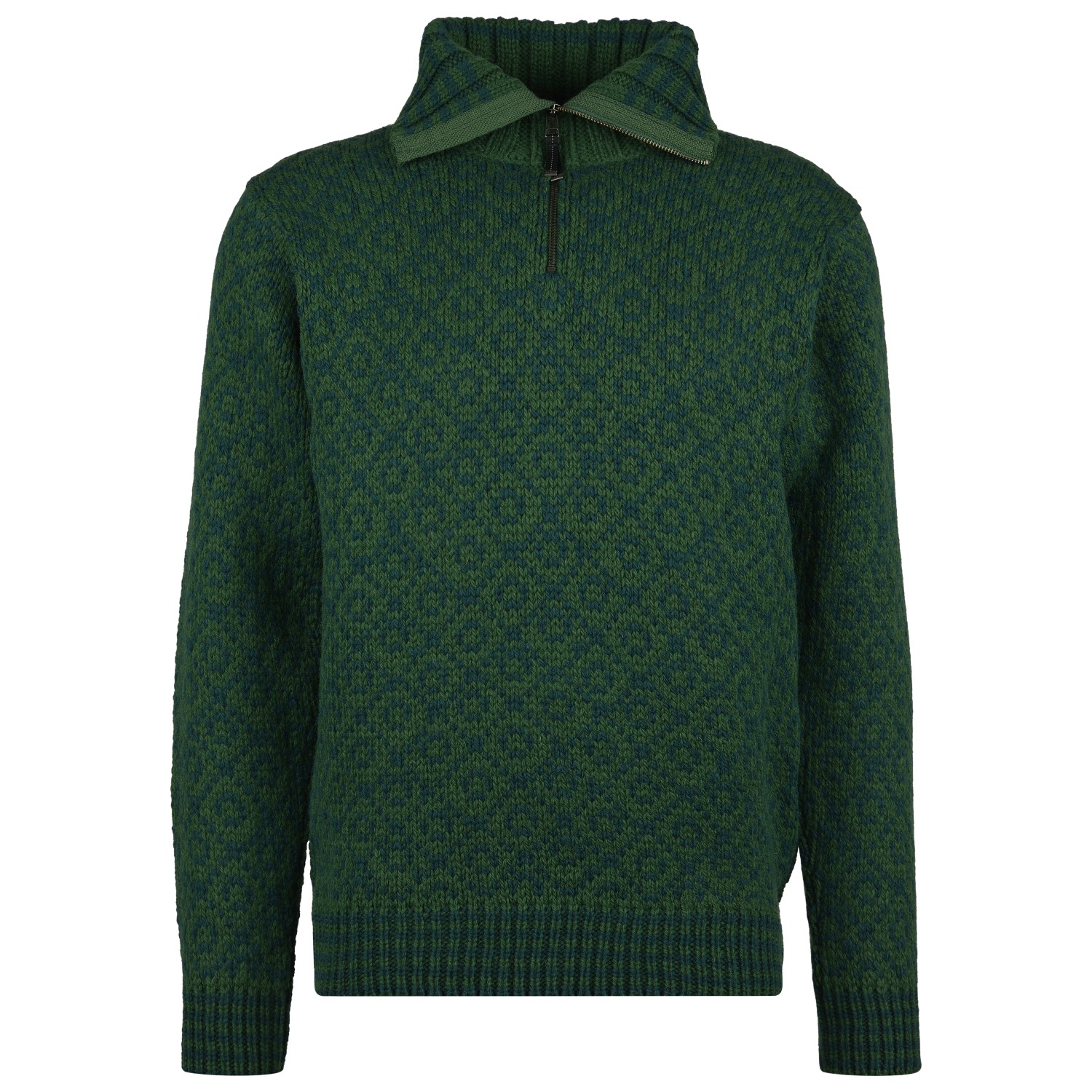 Шерстяной свитер Devold Svalbard Zip Neck, цвет Forest/Woods