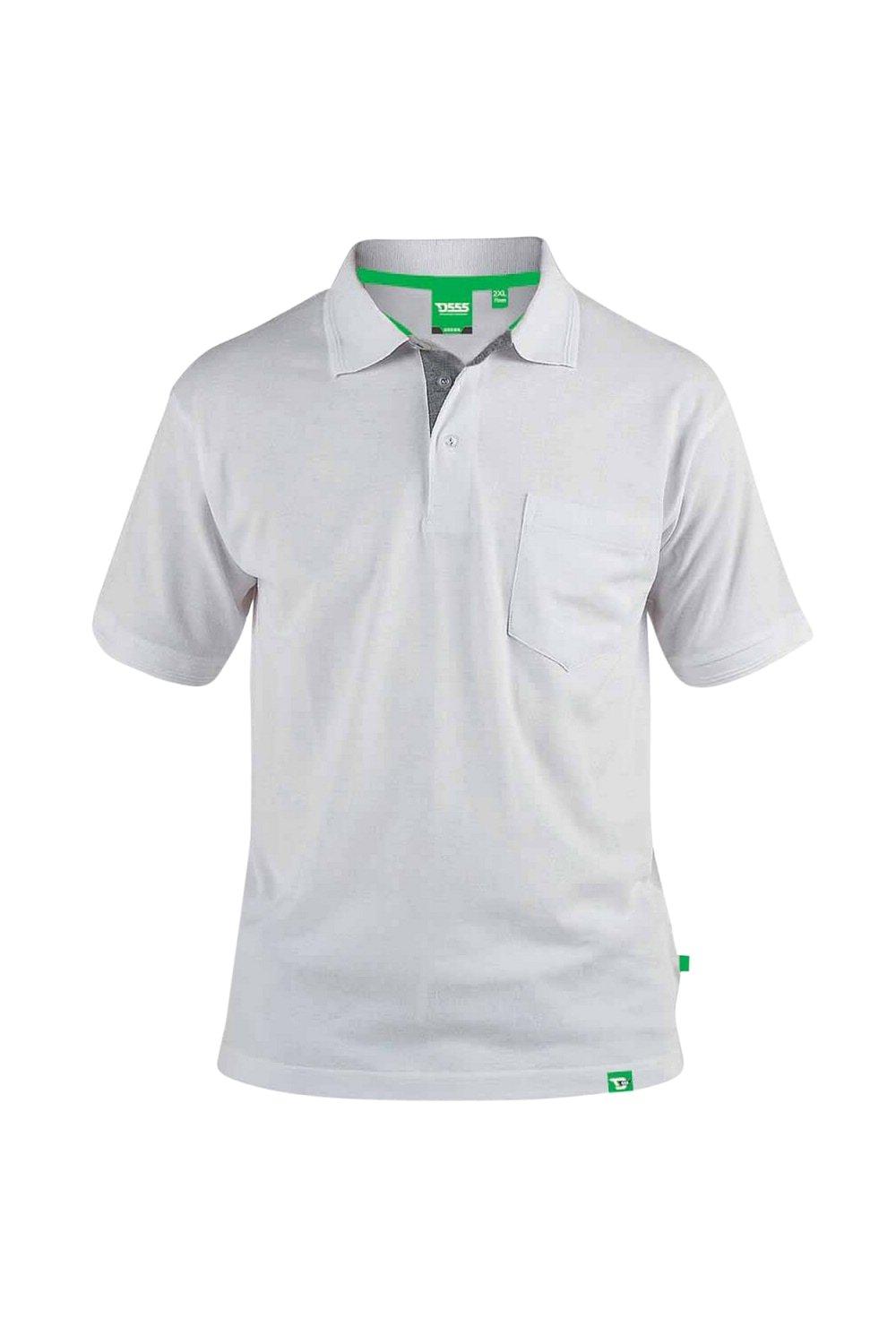 Рубашка поло из пике с нагрудным карманом Grant Duke Clothing, белый мужская повседневная спортивная рубашка поло tuveke спортивная рубашка поло с воротником стойкой и короткими рукавами высококачественная о