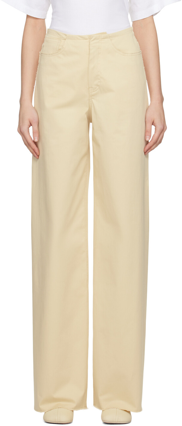 

Желтые брюки с пятью карманами Mm6 Maison Margiela