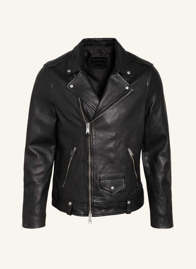 

Мило кожаная куртка Allsaints, черный