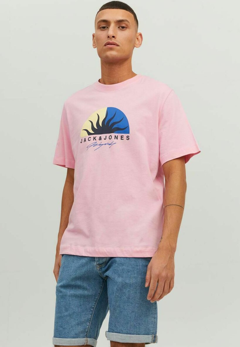 

Футболка с принтом Jack & Jones, светло-розовый