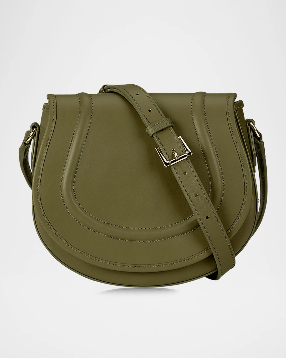 

Кожаная сумка через плечо Jenni Saddle Gigi New York, цвет Olive