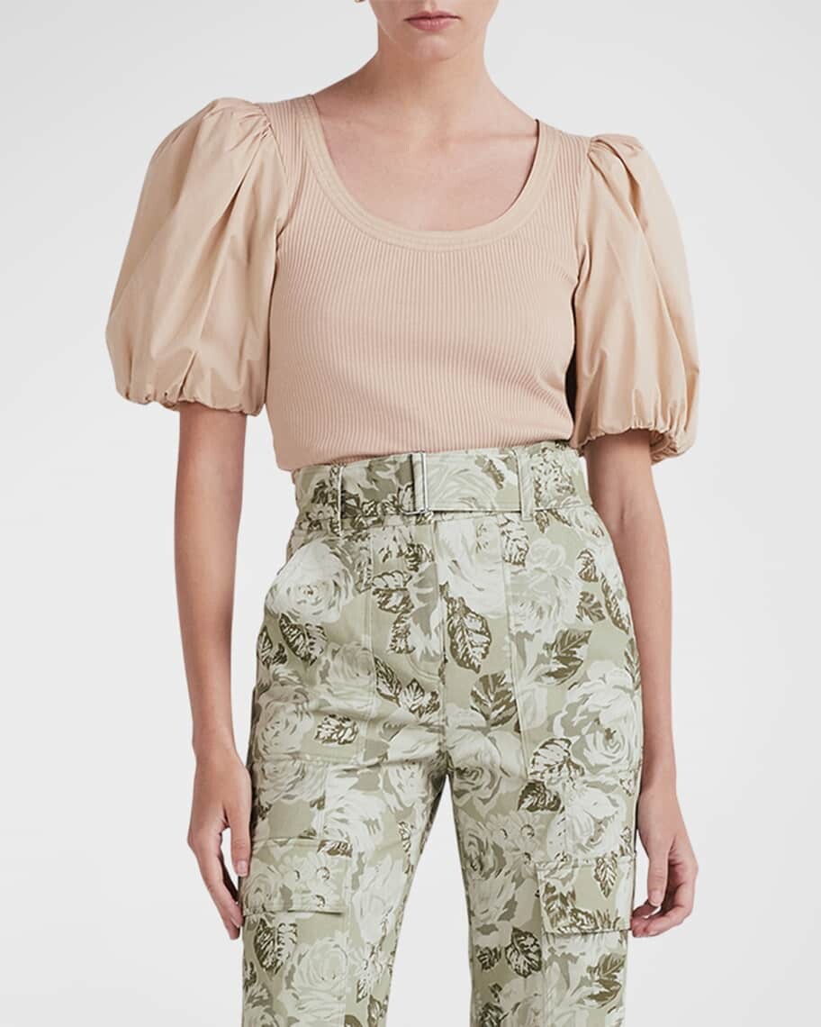 

Трикотажный топ Willa с объемными рукавами Derek Lam 10 Crosby