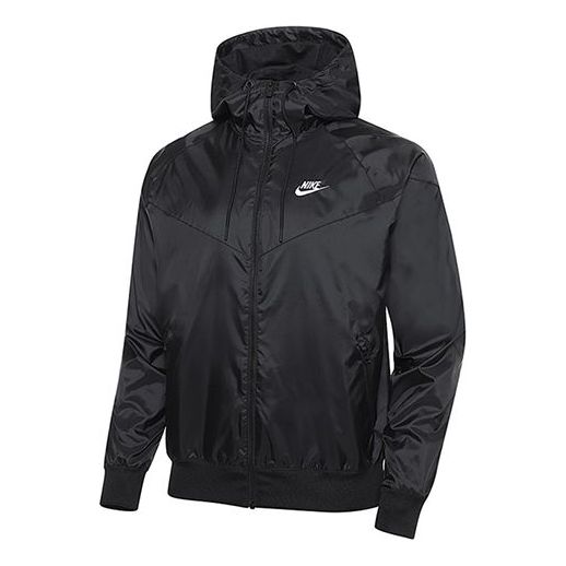 Куртка Nike Sports Zipper hooded Windproof Jacket Black, черный