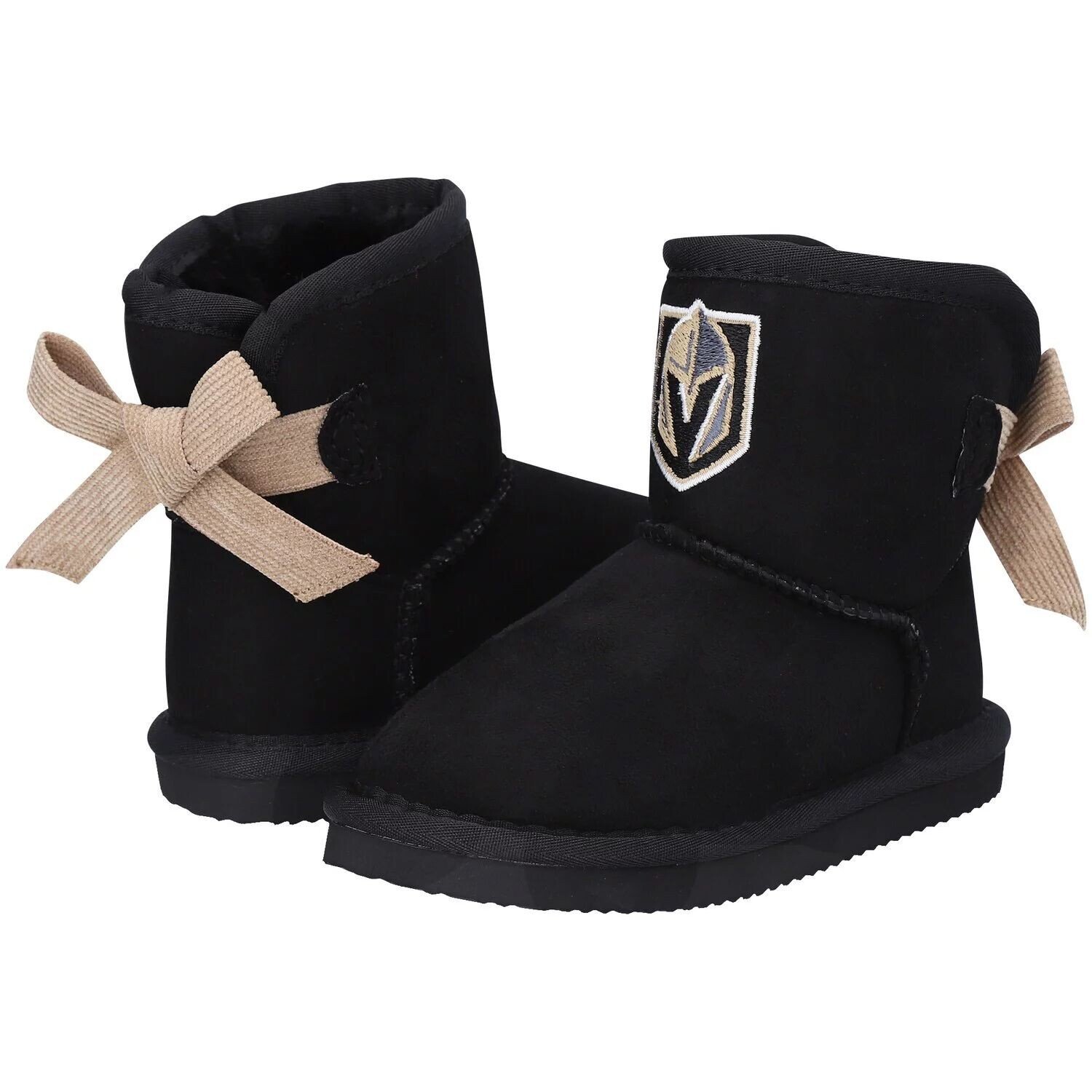 

Черные сапоги с лентой для девочек Toddler Cuce Vegas Golden Knights Low Team Unbranded