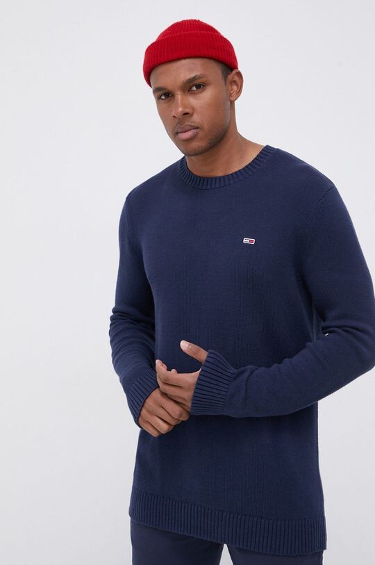 

Хлопковый свитер Tommy Jeans, темно-синий