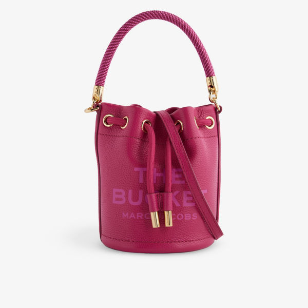 Кожаная сумка через плечо Micro Bucket Marc Jacobs, розовый