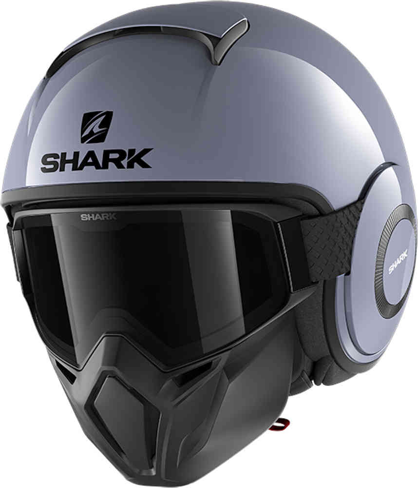 Шлем Street-Drak Blank Jet Shark, светло-серый shark drak tribute mat rm реактивный шлем серый желтый