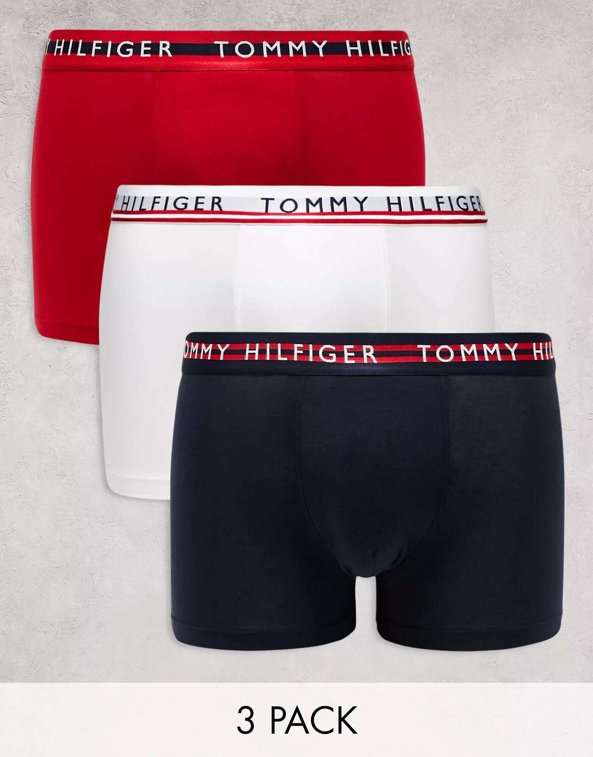 

Три пары плавок Tommy Hilfiger с цветным поясом в разноцветных тонах