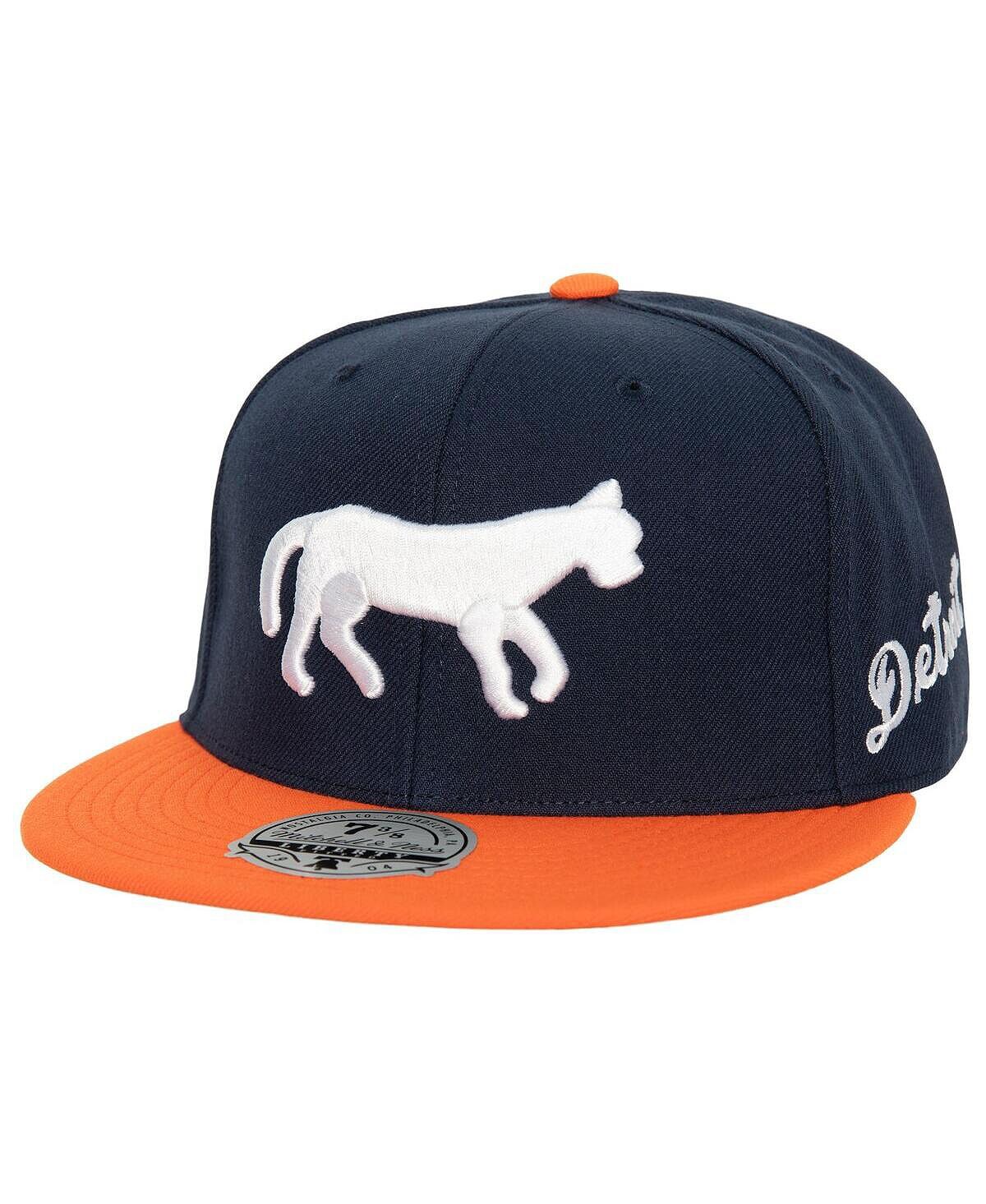 

Мужская темно-синяя, оранжевая приталенная шляпа Detroit Tigers Base Loaded Mitchell & Ness