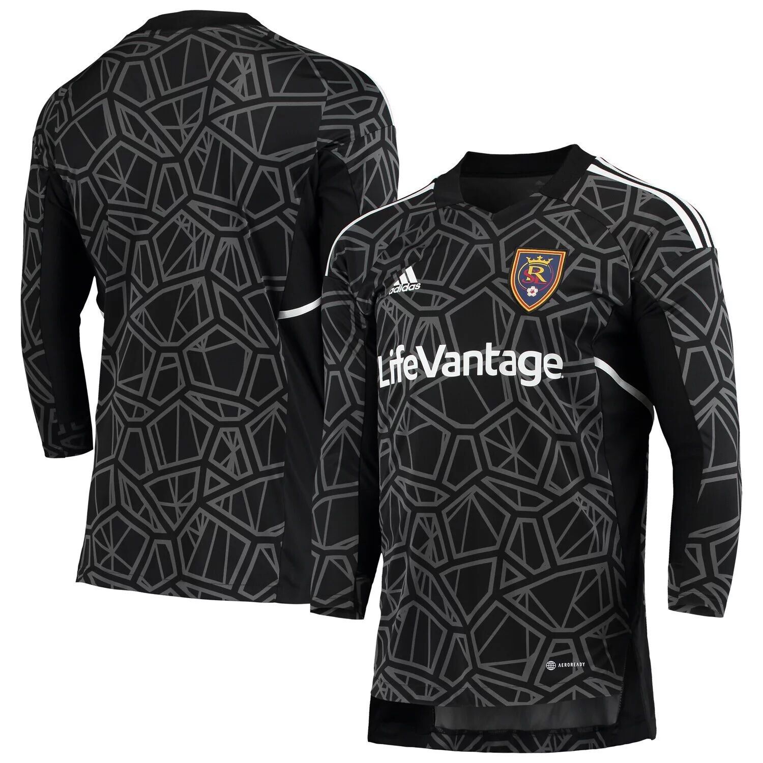 

Мужская вратарская майка adidas черно-белая Real Salt Lake AEROREADY