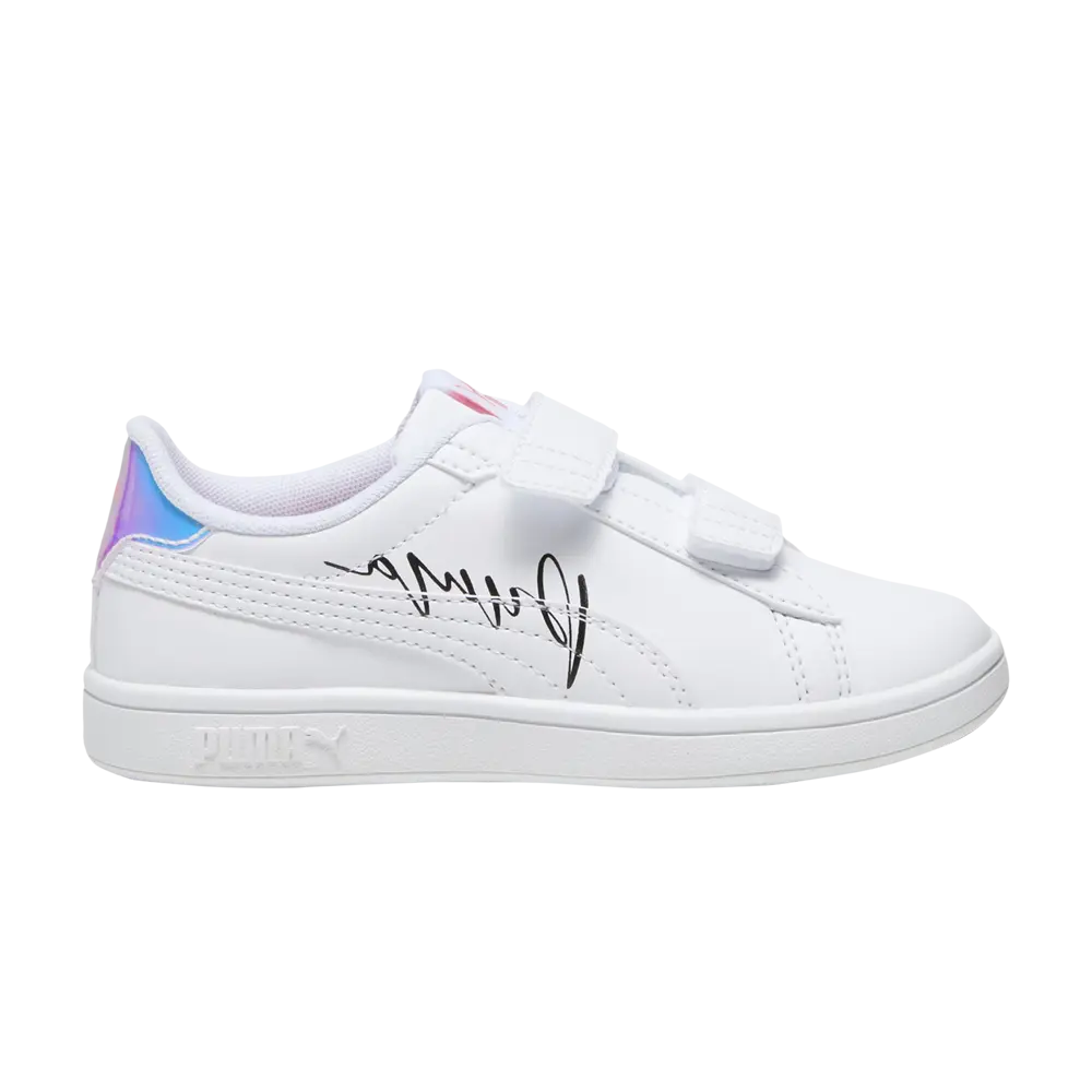 

Кроссовки Smash 3.0 Leather Velcro Little Kid Puma, белый