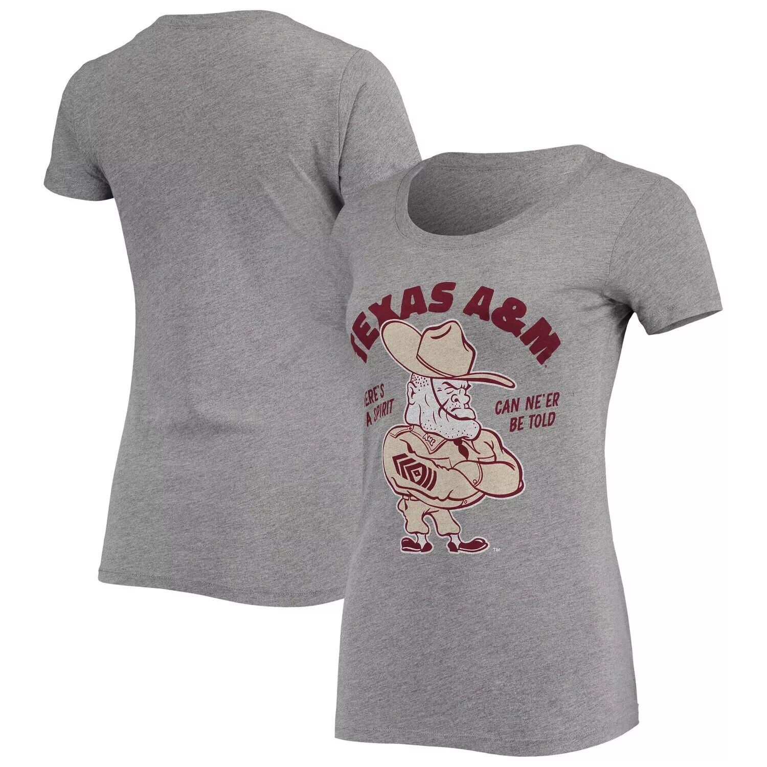 

Женская футболка Homefield Heathered Grey Texas A&M Aggies Ol' Sarge Vintage Tri-Blend