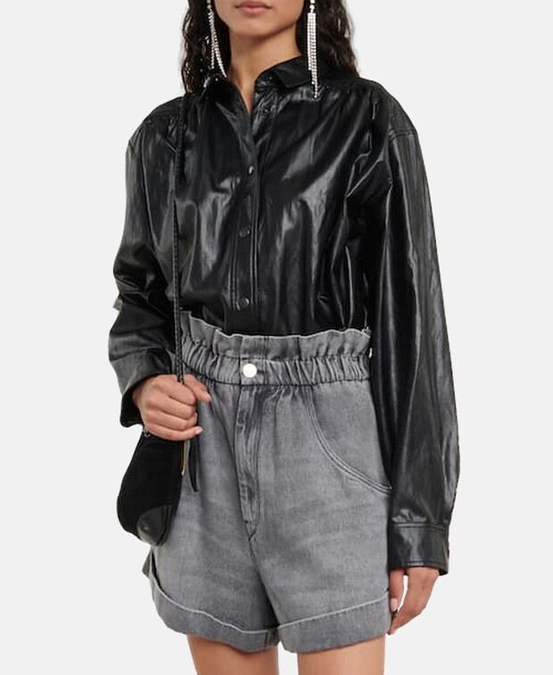 

Блузка из кожи Marant Etoile, черный