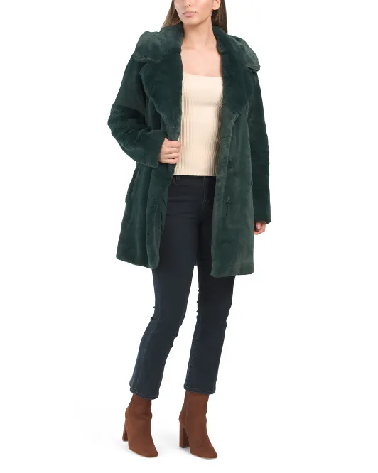 

Шуба из искусственного кролика Bcbgmaxazria, цвет Emerald