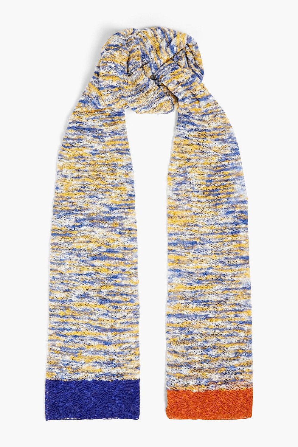 

Хлопковый шарф крючком. MISSONI, желтый
