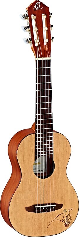 

Акустическая гитара Ortega Guitars RGL5 Bonfire Series 6-String Guitarlele with Tortoise Binding and Laser Etching
