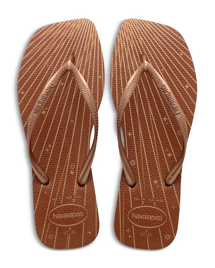 

Женские узкие сандалии без шнуровки с квадратным носком и ремешками havaianas