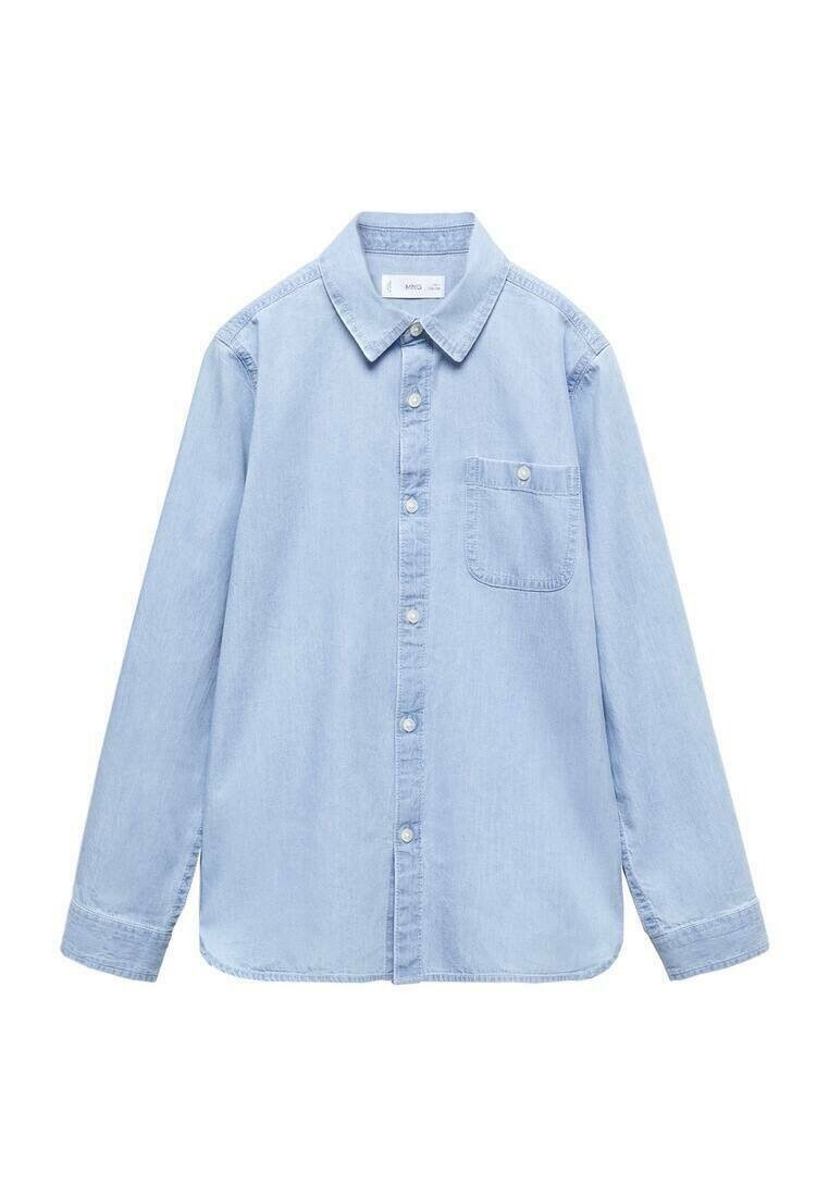 Рубашка Mango Kids, цвет mittelblau джинсы скинни mango mittelblau