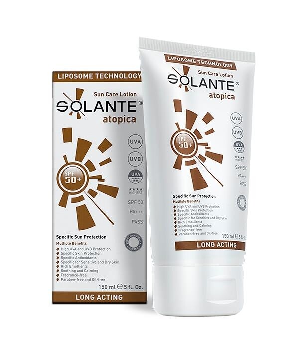 

Solante Atopica Sun Care Lotion Spf 50+ 150 мл Солнцезащитный лосьон для кожи при атопическом дерматите