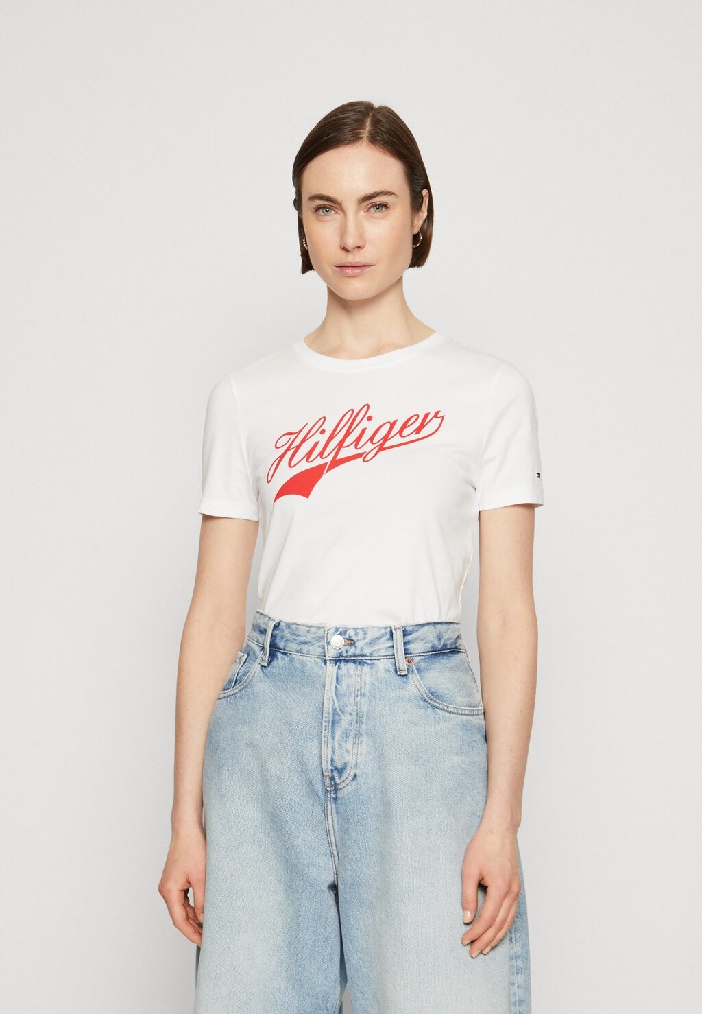 

Футболка с принтом Tommy Hilfiger SLIM TEE, цвет optic white