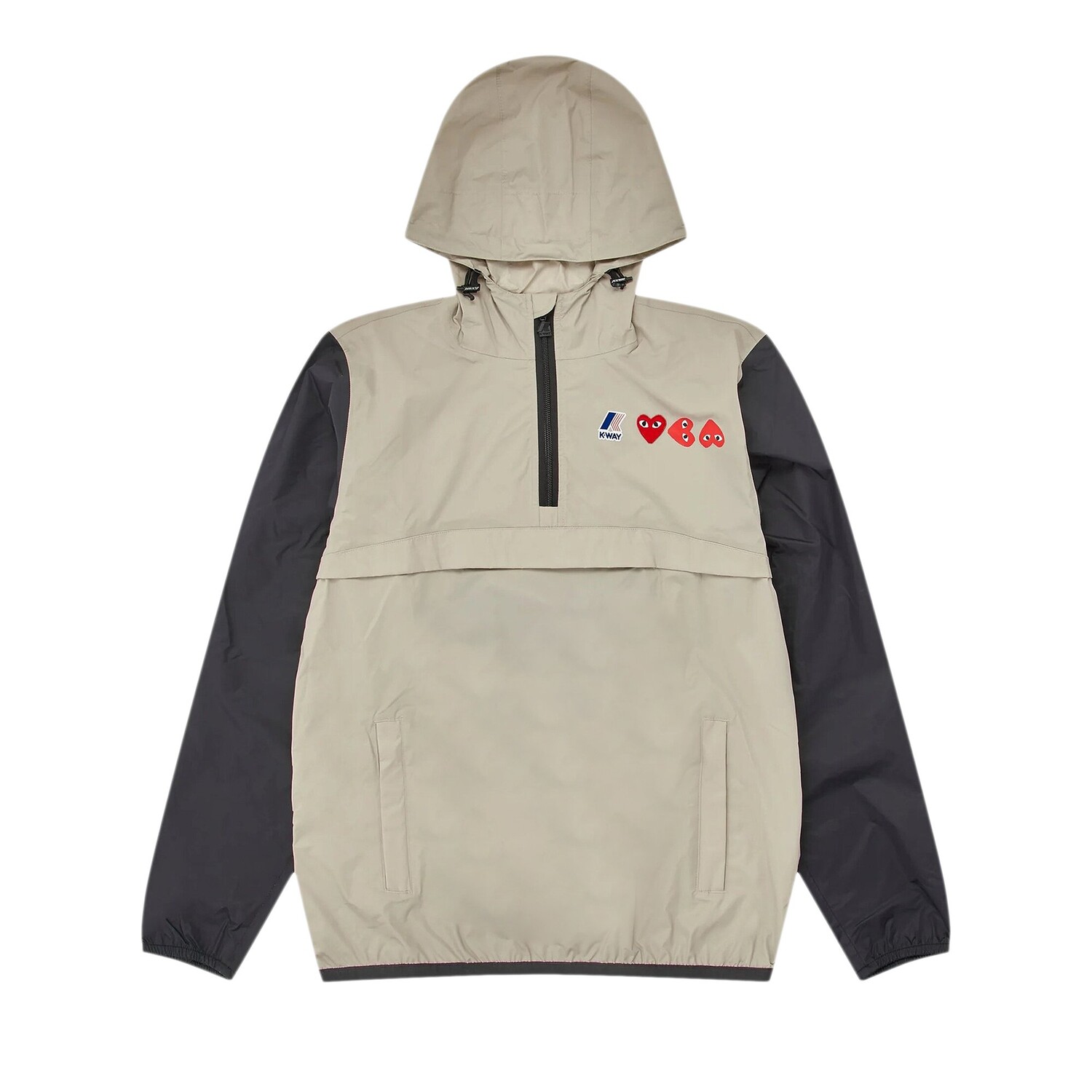 

Толстовка на молнии Comme des Garçons PLAY x K-Way Бежевый/Черный