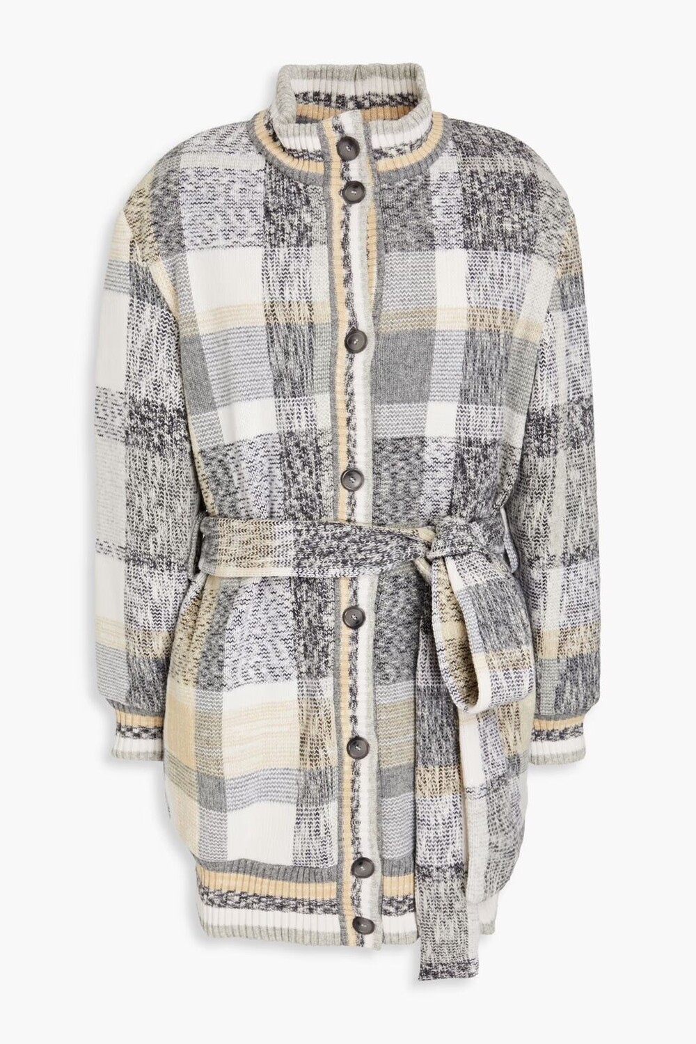 

Пальто из смесовой шерсти с поясом Missoni, серый