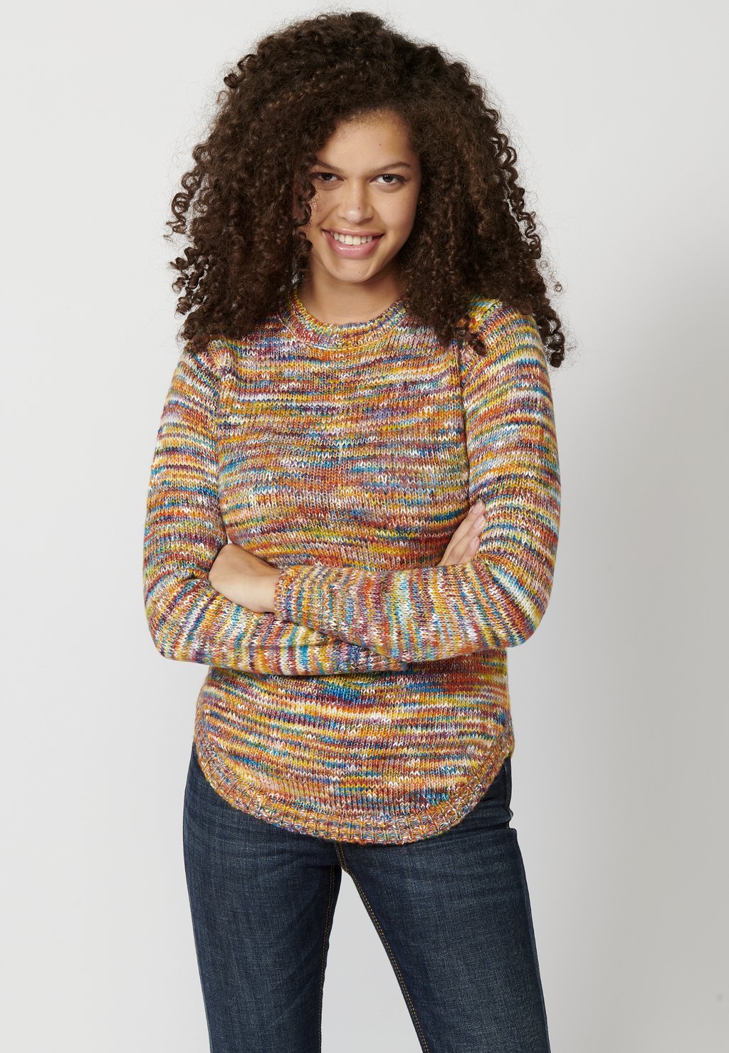 Вязаный свитер Koroshi, цвет multicolor вязаный свитер jeffie laurella цвет multicolor