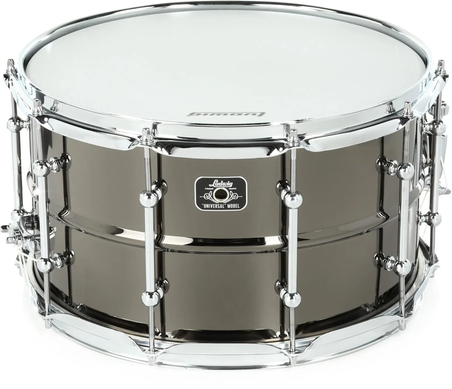 

Малый барабан Ludwig Universal из черной латуни — 8 x 14 дюймов, хромированная фурнитура