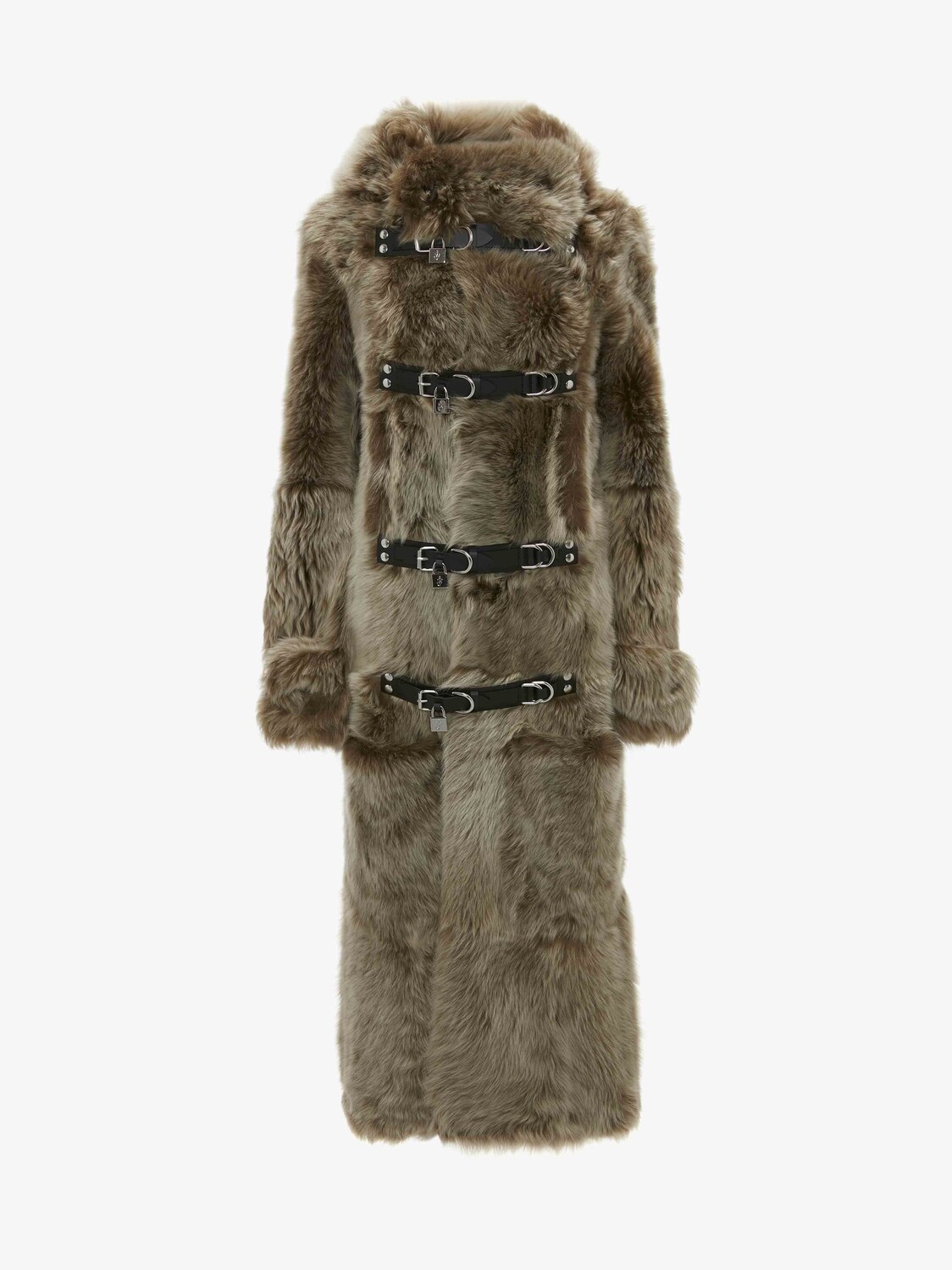 

Кожаный дафлкот с ремешком-замком JW Anderson, коричневый