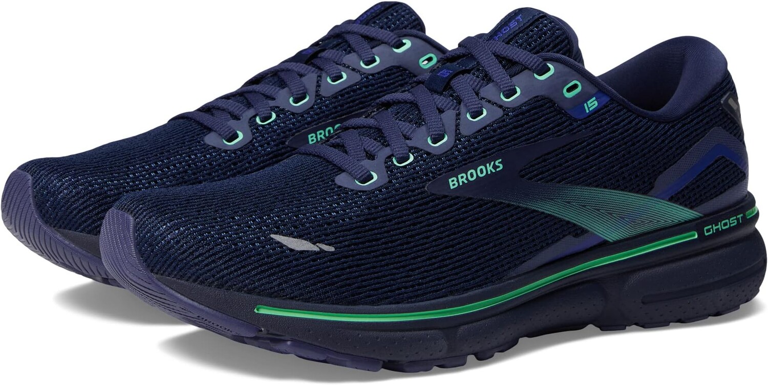 

Кроссовки Ghost 15 Brooks, цвет Crown Blue/Black/Green